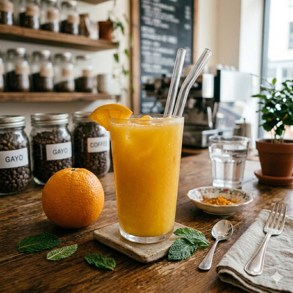 Fresh Orange Juice dari Simetri Home Coffee Roasters